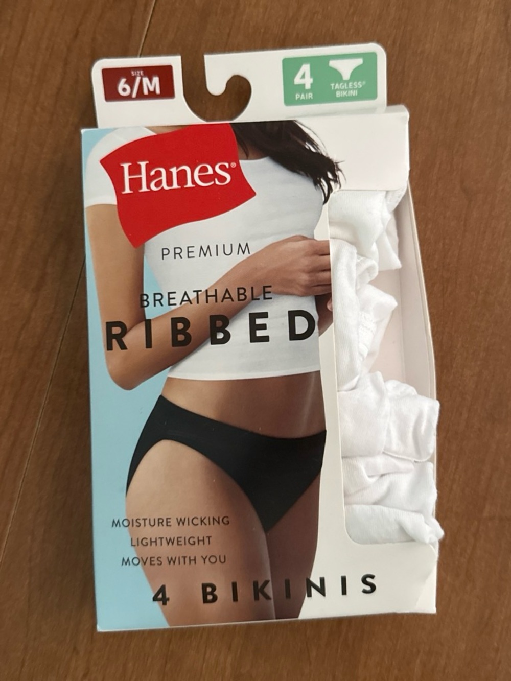 Hanes Ribbed Bikinis Pack - white